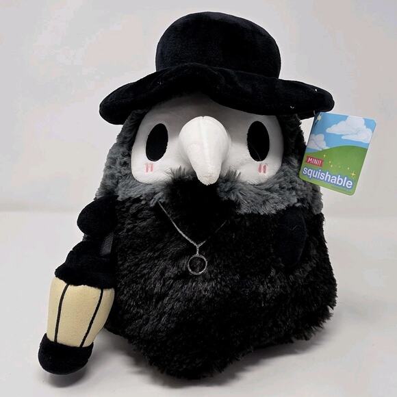 Mini Squishable Plague Doctor Plush Glow In Dark Lantern 2020 Halloween Decor - Picture 1 of 13